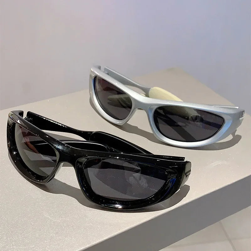 Luxury Y2K Sunglasses – Vintage Punk Designer Shades with UV400 Protection for Men & Women, Sport & Riding Goggles
