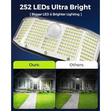 Solar Outdoor Lights 2-Pack – 252 LED Motion Sensor Flood Lights, IP65 Waterproof Security Lamps for Backyard, Patio & Garden