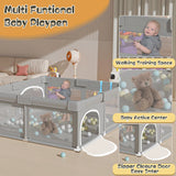 150 cm Baby & Toddler Indoor/Outdoor Playpen – Thickened Steel Pipe Frame with Anti-Collision Cloth Panels