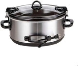 Programmable 7 Qt Cook & Carry Slow Cooker – Large Capacity Digital Timer, Locking Travel-Proof Lid