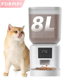 FurPipi Automatic Cat & Dog Feeder – 8L Smart Food Dispenser with Key Control, SUS+ABS Durable Build