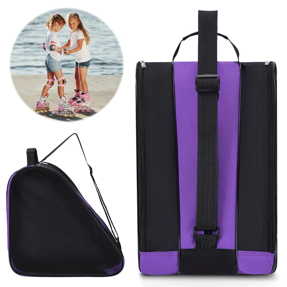 Multi-compartment roller skate & ski boots bag – waterproof storage shoulder bag for ice skating, skiing & travel gea