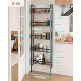 Behind-the-Door Narrow 5-Tier Bathroom Shelf – Space-Saving Slim Storage Unit