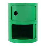 2-Tier Round Bedside Table – Large Capacity ABS Storage Nightstand for Bedroom, Office & Bathroom