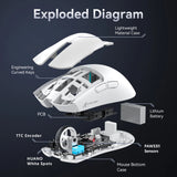 Attack Shark X11 Wireless Gaming Mouse – Lightweight RGB Backlit Mouse with PAW3311 Optical Sensor & Up to 22,000 DPI