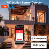 📡 WiFi Tuya Smart PIR Motion Detector – Battery-Powered Infrared Wireless Alarm System with App Alerts