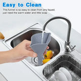 Foldable Silicone Funnel – Fan-Shaped Collapsible Kitchen Funnel for Bottles & Liquids