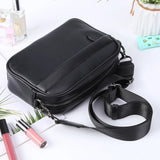 Men’s Plaid Business Messenger Bag — Small Square Shoulder Crossbody Purse for Travel & Work