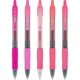 Pilot G2 Pink Premium Gel Pens – Fine Point 0.7mm, Assorted Ink Colors, Smooth Writing Pens (5-Count Pack)