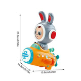 Musical Bunny Toy – Electric Light-Up Rabbit Car with Cute Face Changing Feature, Educational Preschool Toy for Kids