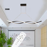 Modern Black Pendant Light – Remote Control Dimmable LED Ceiling Lamp for Dining Room & Kitchen