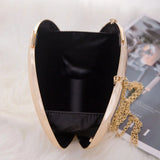 Shell-Shaped Mirrored Metallic Clutch Bag – Gold & Silver Evening Crossbody Purse for Women, Party & Formal Events