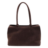 Unisex Suede Top-Handle Tote – Solid Colour Retro Handbag with Inner Pocket for Work & Travel