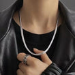 Men’s Plated Flat Chain Necklace – Stylish, Durable & Elegant Jewelry Gift for Him