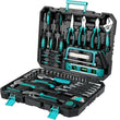 79-Piece Home & Auto Tool Kit with Plastic Toolbox – Comprehensive Hand Tool Set for DIY Repairs