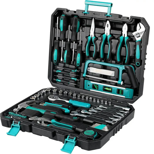 79-Piece Home & Auto Tool Kit with Plastic Toolbox – Comprehensive Hand Tool Set for DIY Repairs