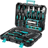 79-Piece Home & Auto Tool Kit with Plastic Toolbox – Comprehensive Hand Tool Set for DIY Repairs