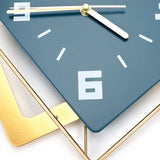 Modern Metal Large Wall Clock – Silent Digital Hanging Clock with Pendulum for Home Art Décor