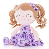 30cm Plush Baby Doll – Curly Hair Stuffed Fruit Toy in Grape Design, Soft Plush Doll for Kids’ Christmas & Birthday Gifts