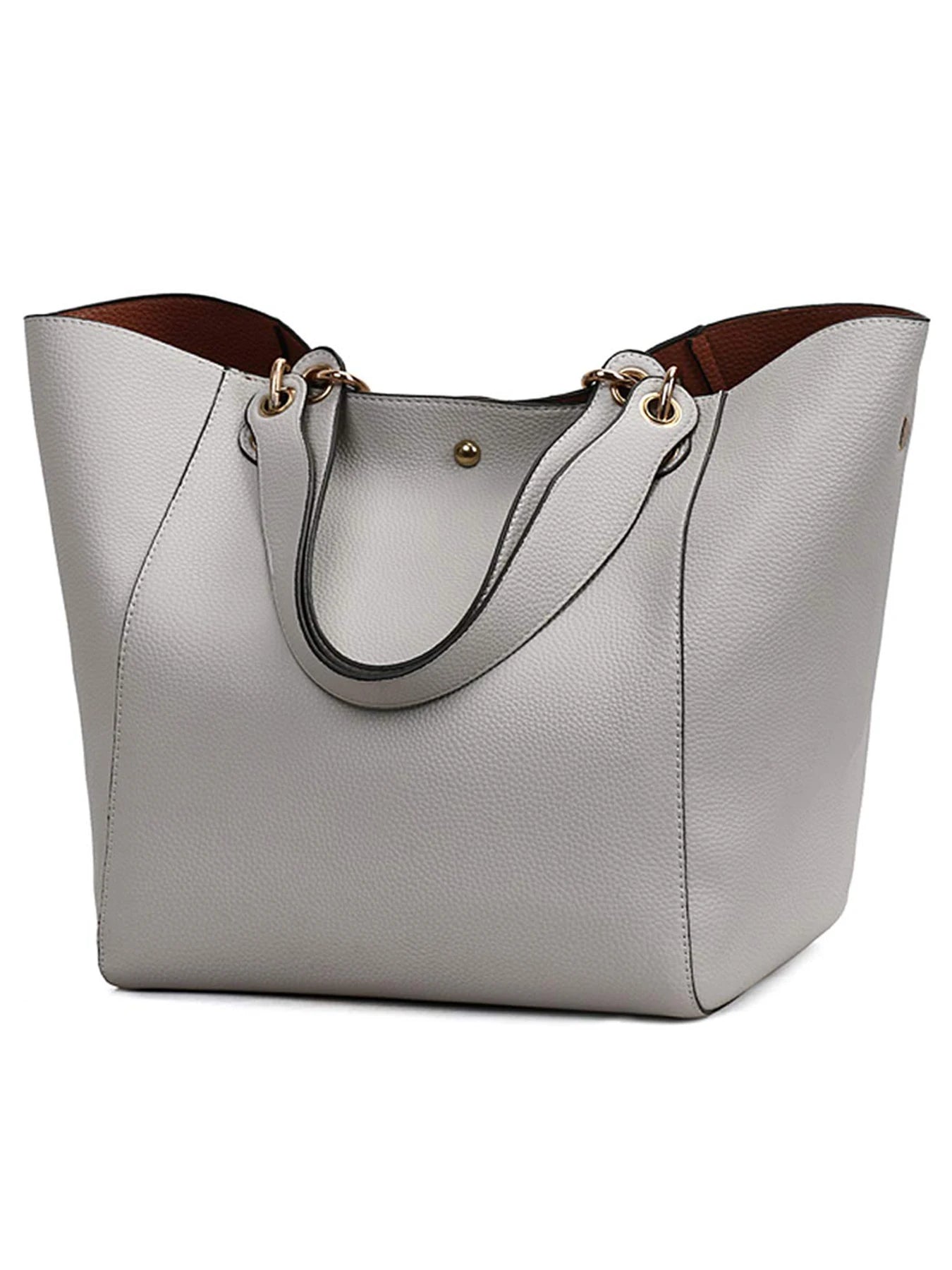 Pahajim women’s large PU leather tote bag – waterproof top-handle handbag with shoulder strap for work, shopping & daily use