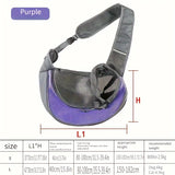 Portable Mesh Pet Shoulder Bag – Breathable Crossbody Cat & Dog Carrier Chest Backpack for Travel & Daily Walking