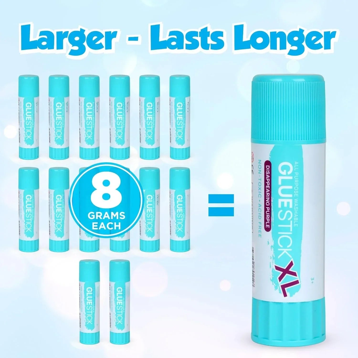 Giant Vanishing Purple Glue Stick – XL 115 g Washable, Non-Toxic Adhesive