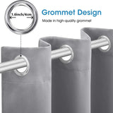 4PCS Blackout Curtains – Thermal Insulated Noise Reduction Grommet Panels for Bedroom & Living Room
