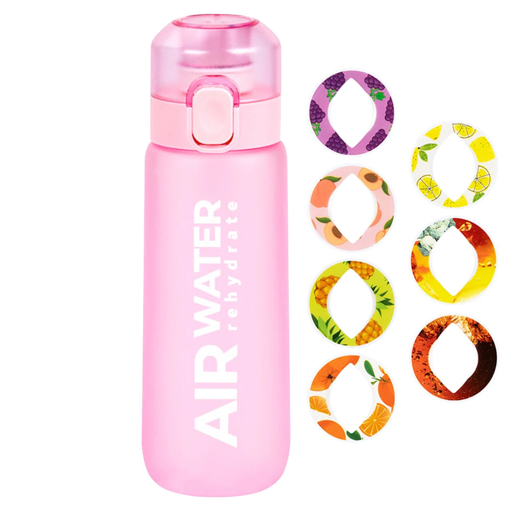 750ml Sports Water Bottle with Flavour Pod – Air-Flavored Hydration Bottle for Outdoor & Travel