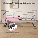 Foldable Pilates Reformer Machine – 77" Home Gym Equipment Adjustable for Beginners & Advanced