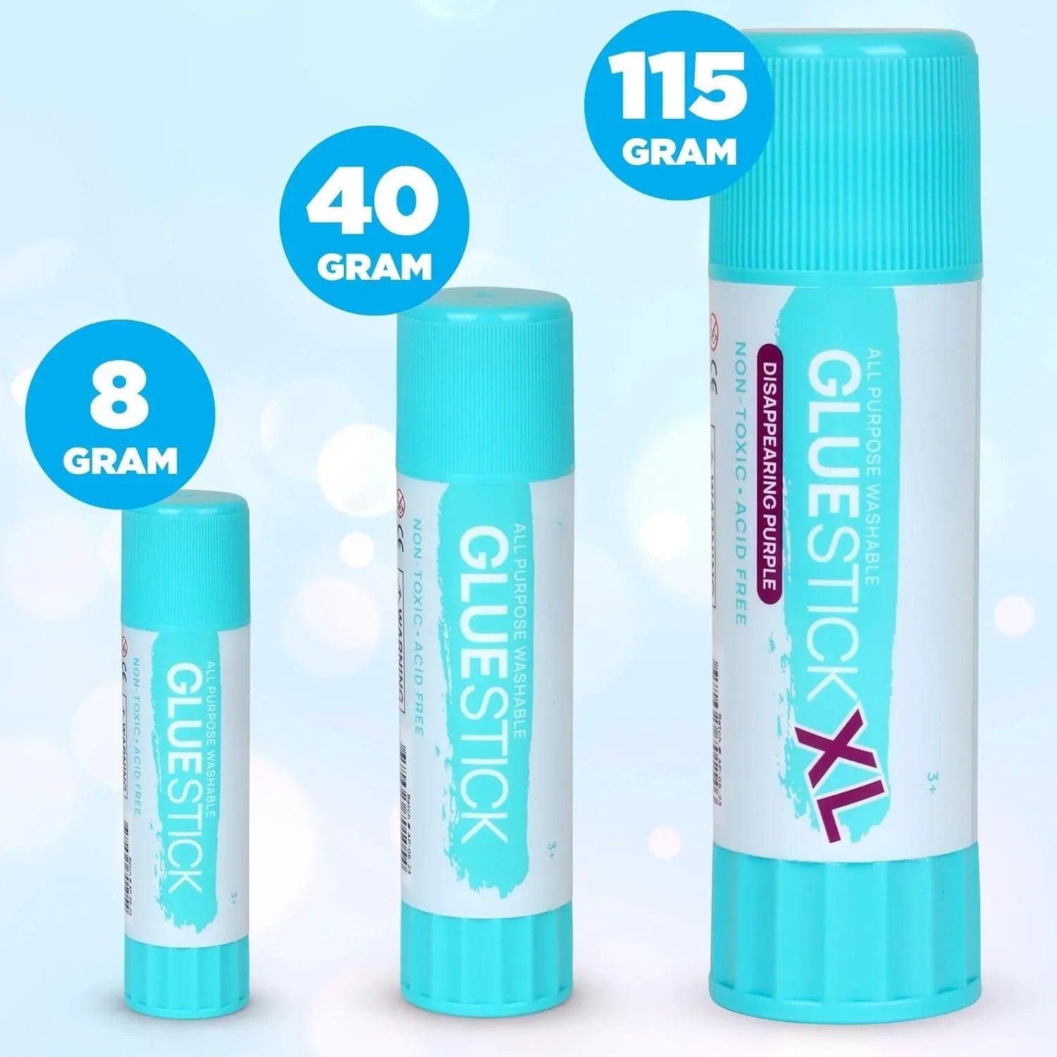 Giant Vanishing Purple Glue Stick – XL 115 g Washable, Non-Toxic Adhesive