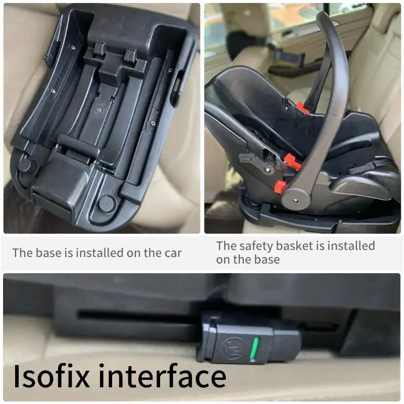 3-in-1 Luxury Baby Travel Stroller with ISOFIX Base – Sit or Lie Down for Newborns