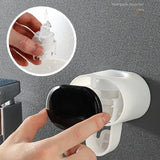 Automatic Toothpaste Dispenser & Toothbrush Holder – Wall-Mounted Bathroom Organizer