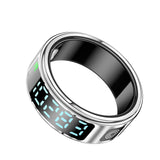 SR08 Stainless Steel Smart Ring – Digital Display Luxury Wearable in Black, Gold & Silver