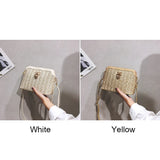 Summer Beach Straw Shell Shoulder Bag – Women’s Woven Messenger Purse for Travel, Vacation & Casual Outings