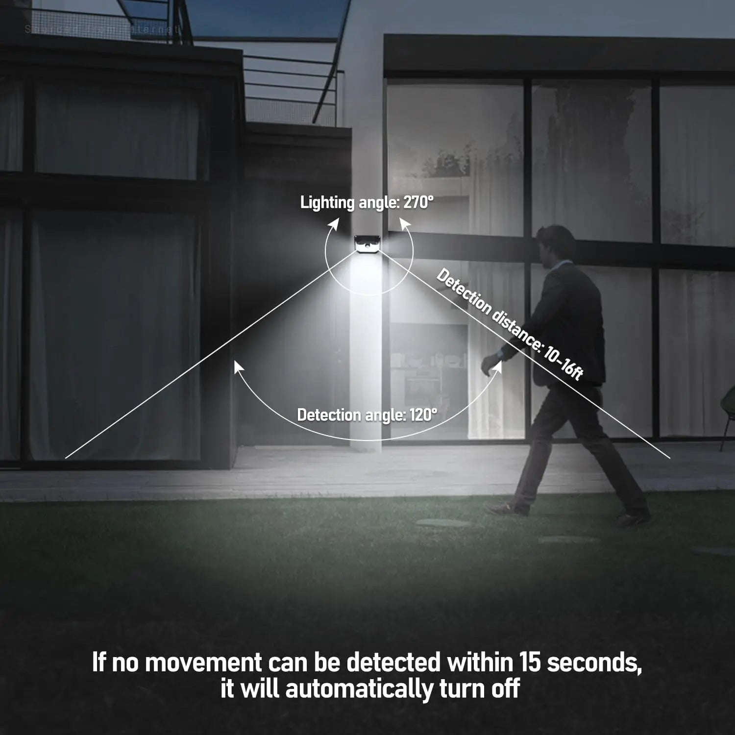 Solar Motion Sensor Lights 4-Pack – 6500K Pure White Outdoor Wall Lamps, IP65 Waterproof Cordless Security Lights for Driveways & Gardens