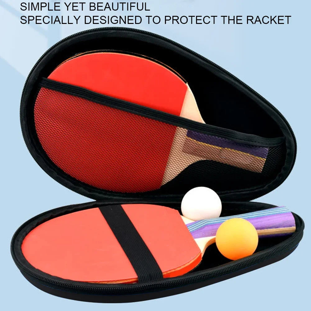 Hard Shell Table Tennis Racket Case – Waterproof Paddle Storage Bag for Sports, Training & Travel Protection