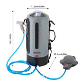 3 Gallon Portable Pressure Camping Shower – Outdoor Picnic Shower with Air Pump for Hiking & Travel 🚿🏕️