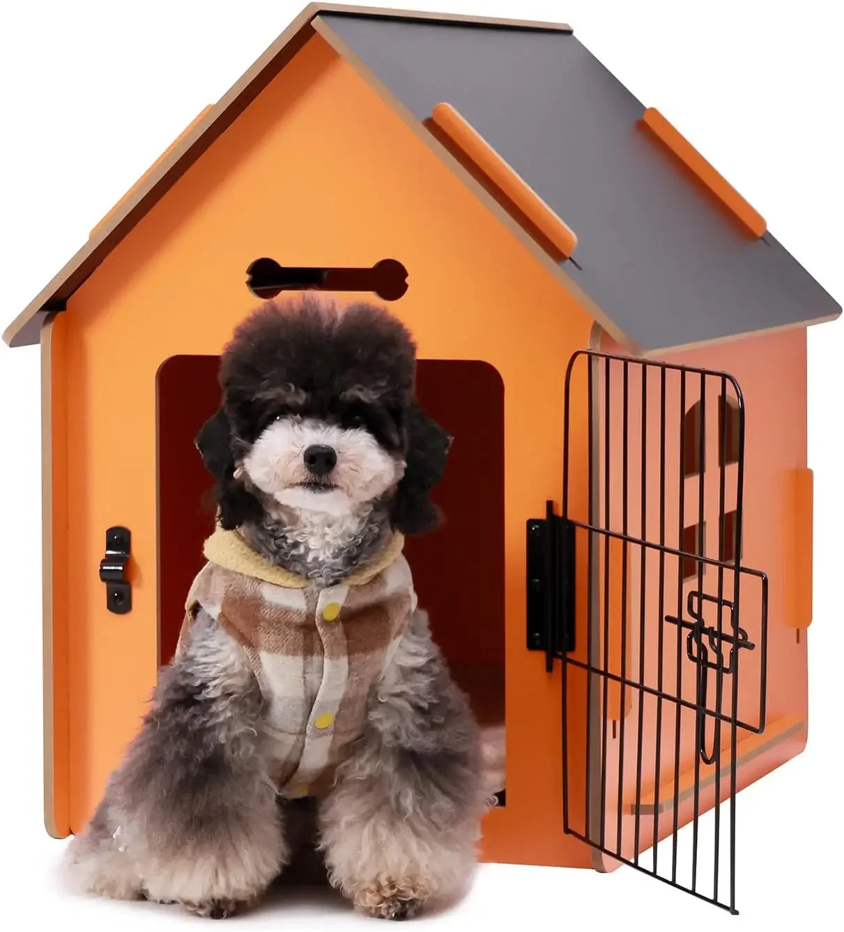 Indoor Wooden Pet House – Cozy Bed for Small Dogs & Cats