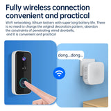 JOOAN 2K WiFi Smart Video Doorbell – Battery-Powered Intelligent Camera Doorbell with Security Intercom & Smart Home Integration