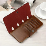 Men’s Retro PU Leather Long Wallet – Bifold Checkbook Holder, ID Card Case & Money Clutch Purse