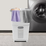 Movable Freestanding 2-Layer Laundry Basket – Detachable Dirty Clothes Storage with Wheels for Laundry Room & Balcony