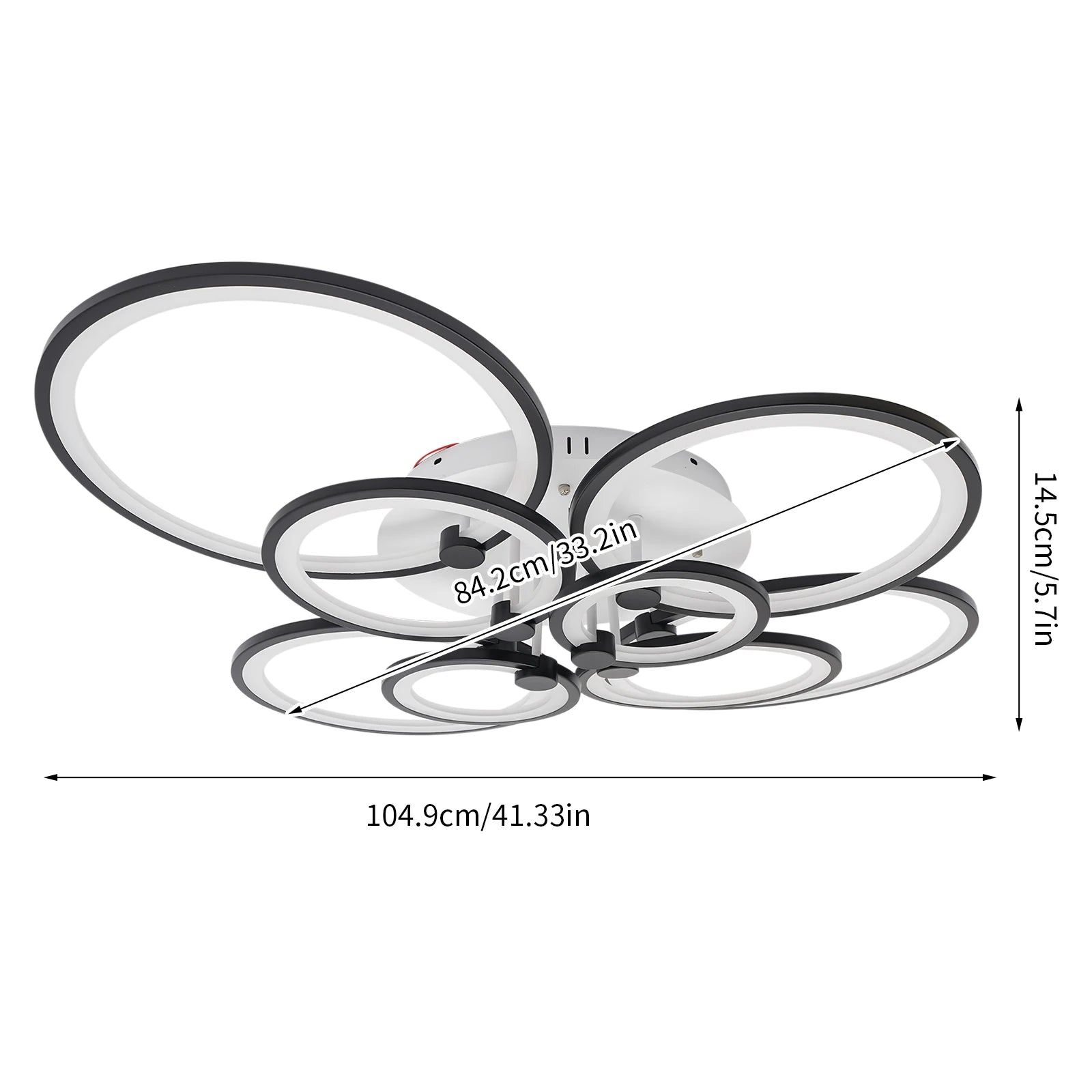 Modern 8-Head LED Ceiling Chandelier – Dimmable Pendant Light with Remote, Iron Base & Acrylic for Living Room 💡🏠