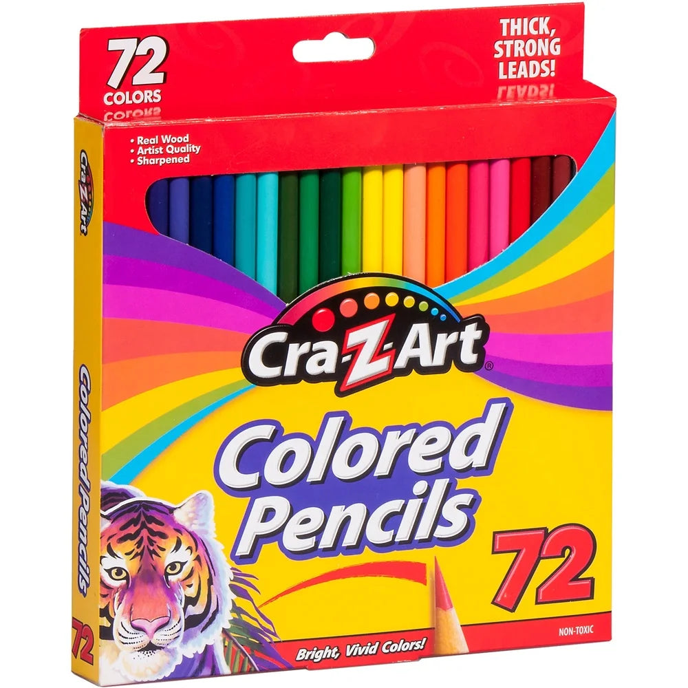 Classic 72-Count Colored Pencils – Multicolor Set for School & Art