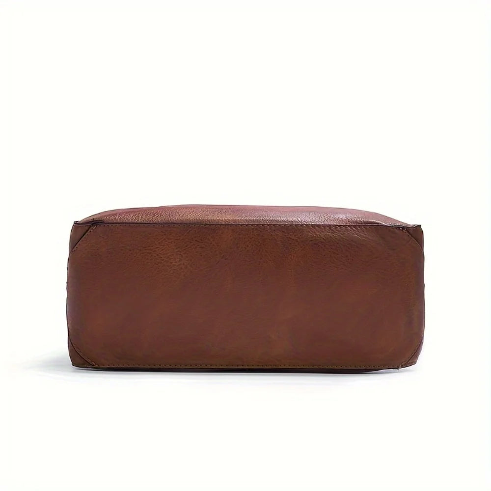 Women’s 2-Piece PU Leather Tote & Crossbody Set – Large Capacity Top-Handle Satchel + Shoulder Travel Bag