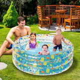 59 × 21 in Inflatable Family Swimming Pool – Large Blow-Up Outdoor Foldable Pool
