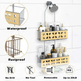 3-Tier Wall-Mounted Shower Caddy – Rust-Resistant Stainless Steel Organizer with Soap Tray & Hooks