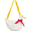 Cute Simulation Duck Plush Shoulder & Crossbody Bag for Women – Fun Cartoon Novelty Handbag