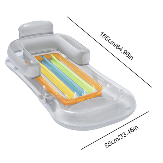 Inflatable Floating Water Sports Seat – Foldable & Portable Pool Chair for Summer Relaxation & Fun
