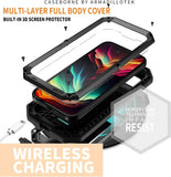 Heavy Duty Armor Rugged Metal Case – Military Shockproof Cover with Screen & Camera Protector for iPhone 16 Series