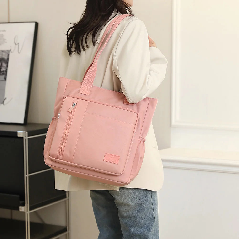 Single-Shoulder Large Capacity Waterproof Travel Shoulder Bag for Women – Multi-Pocket Shopping & Outdoor Purse